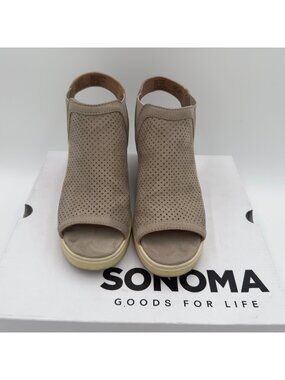 Sonoma Goods For Life Great White Women's Wedge Sneakers Light Gray Size 6M